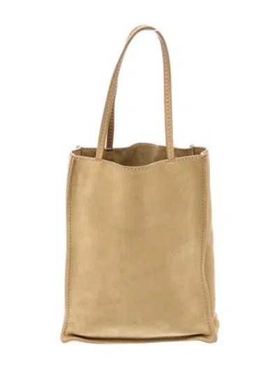 Pre-owned The Row Leather Leather Shoulder Bag In Neutral
