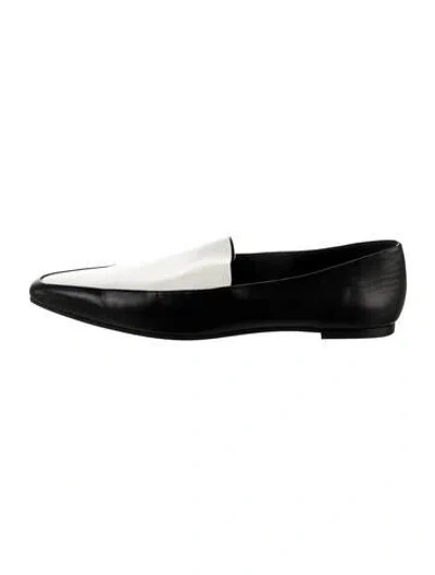 Pre-owned The Row Leather Loafers In Black