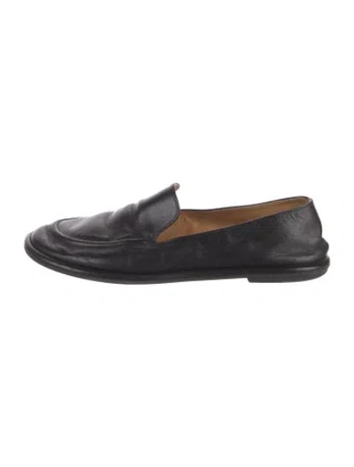 Pre-owned The Row Leather Loafers In Black