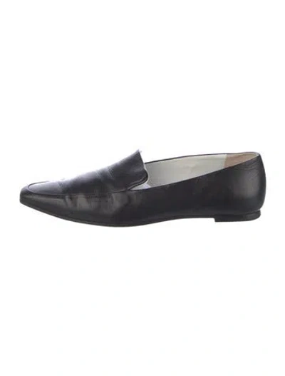Pre-owned The Row Leather Loafers In Blue