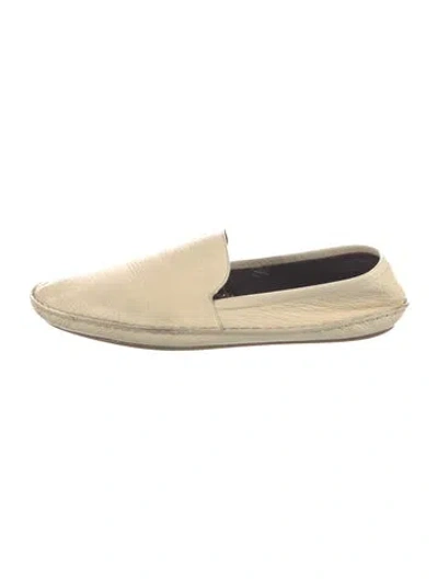 Pre-owned The Row Leather Loafers In Neutral