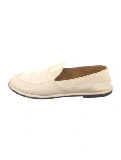 Pre-owned The Row Leather Loafers In Neutral
