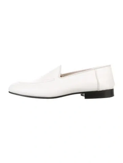 Pre-owned The Row Leather Loafers In White