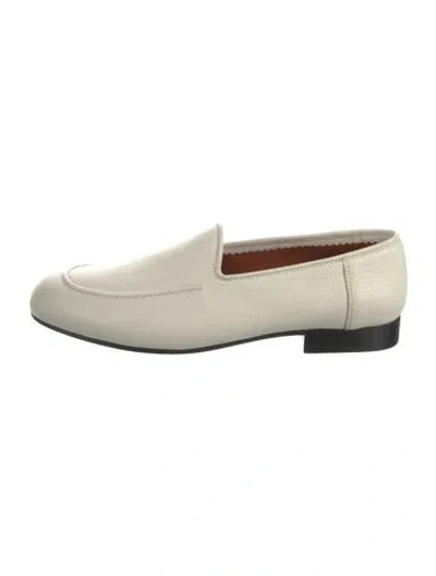 Pre-owned The Row Leather Loafers In White