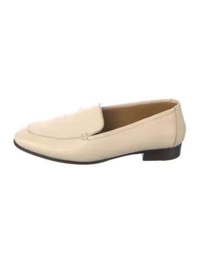 Pre-owned The Row Leather Loafers In White