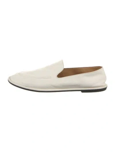 Pre-owned The Row Leather Loafers In White