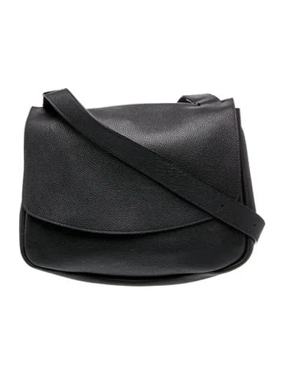 Pre-owned The Row Leather Mail Bag In Black