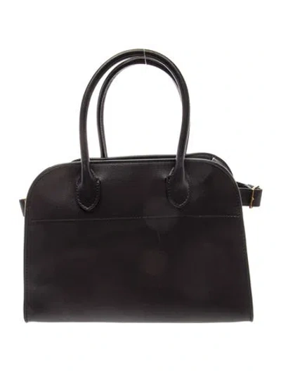 Pre-owned The Row Leather Margaux 10 In Black