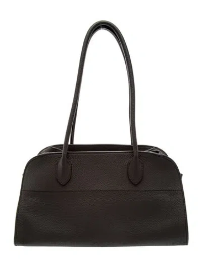 Pre-owned The Row Leather Margaux 12 In Black