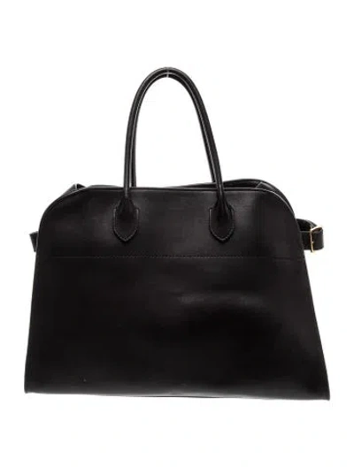Pre-owned The Row Leather Margaux 15 In Black