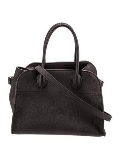 Pre-owned The Row Leather Margaux In Black