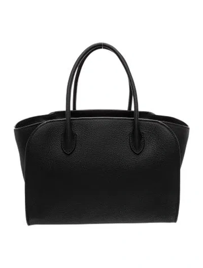 Pre-owned The Row Leather Marlo 12 In Black