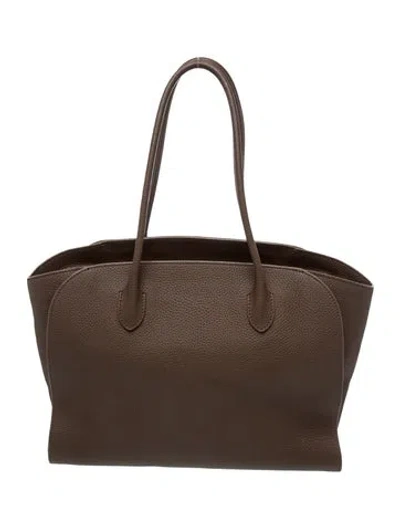 Pre-owned The Row Leather Marlo 14 In Brown