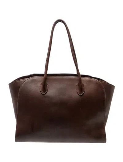 Pre-owned The Row Leather Marlo 14 In Brown