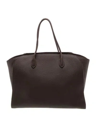 Pre-owned The Row Leather Marlo 17 In Brown