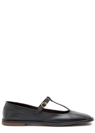 THE ROW THE ROW LEATHER MARY JANE FLATS