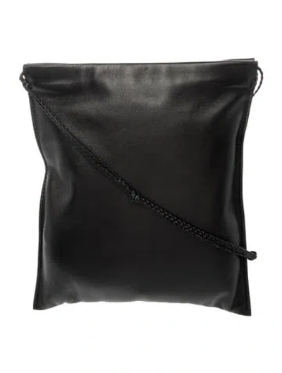 Pre-owned The Row Leather Medicine Pouch Large In Black
