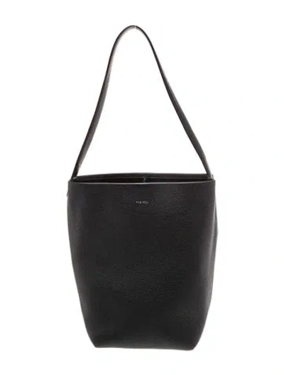 Pre-owned The Row Leather Medium N/s Park Tote In Black