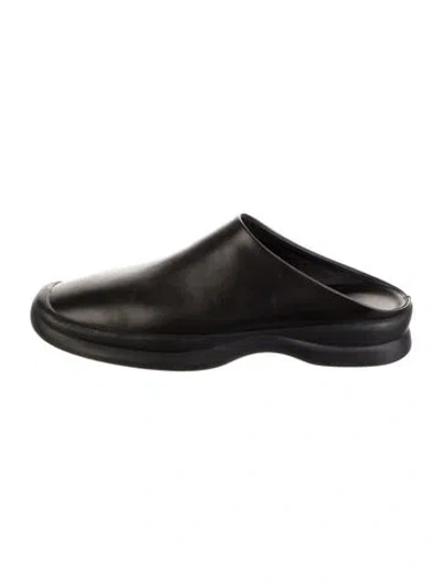 Pre-owned The Row Leather Mules In Black