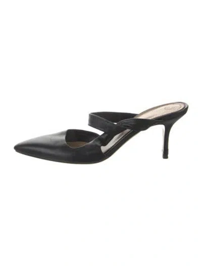 Pre-owned The Row Leather Mules In Black