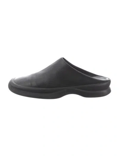 Pre-owned The Row Leather Mules In Black