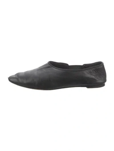 Pre-owned The Row Leather Mules In Blue