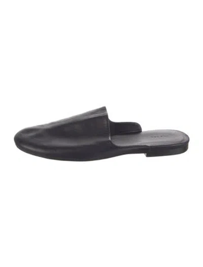 Pre-owned The Row Leather Mules In Blue