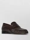 The Row Leather Loafers Block Heel Fringed Design In Brown