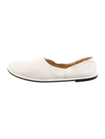 Pre-owned The Row Leather Mules In Neutral