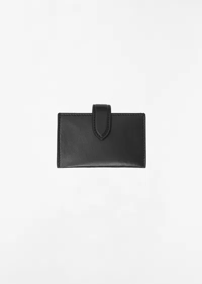The Row Leather Multi Card Case In Black