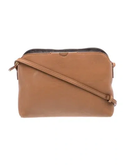 Pre-owned The Row Leather Multi-pouch In Brown