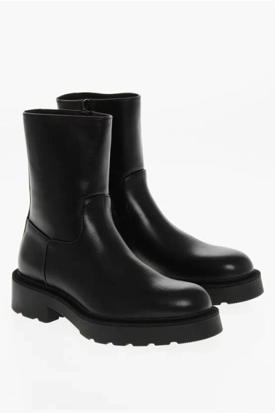 THE ROW LEATHER NOBILIS BIKER BOOTIES