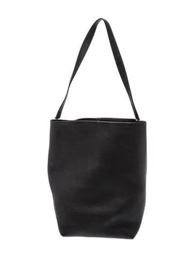 Pre-owned The Row Leather N/s Hook Medium In Black