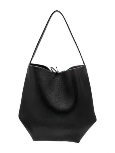 Pre-owned The Row Leather N/s Park In Black