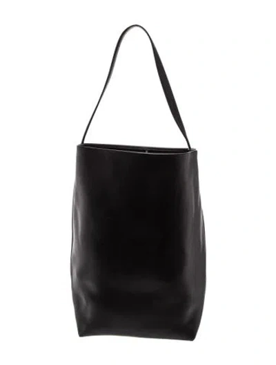 Pre-owned The Row Leather N/s Park Large In Black