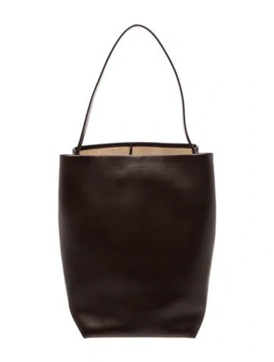 Pre-owned The Row Leather N/s Park Large In Brown