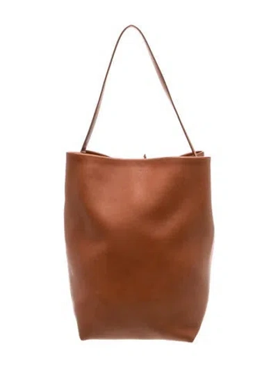 Pre-owned The Row Leather N/s Park Large In Brown