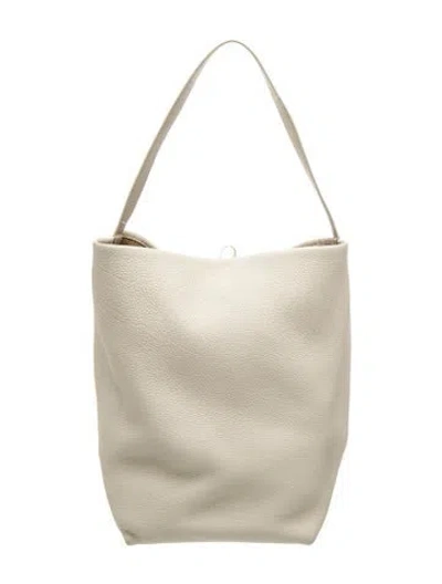 Pre-owned The Row Leather N/s Park Large In Neutral