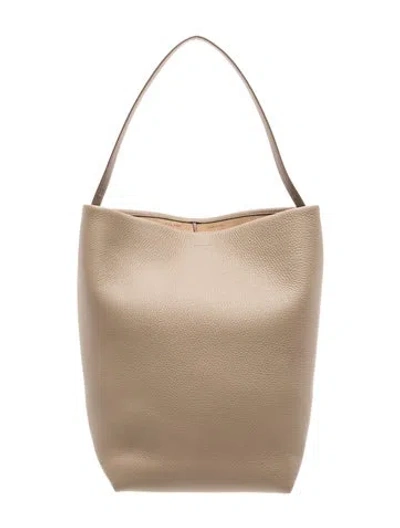 Pre-owned The Row Leather N/s Park Large In Neutral