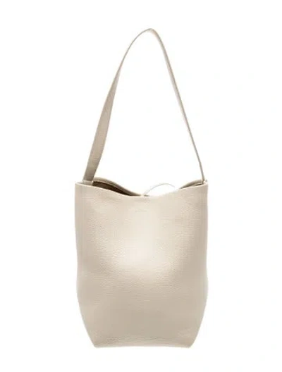 Pre-owned The Row Leather N/s Park Medium In Neutral