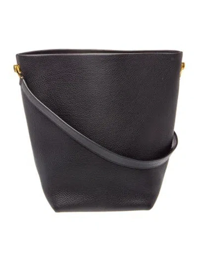 Pre-owned The Row Leather N/s Park Tote In Black