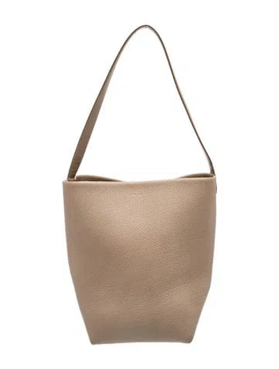 Pre-owned The Row Leather N/s Park Tote In Gray