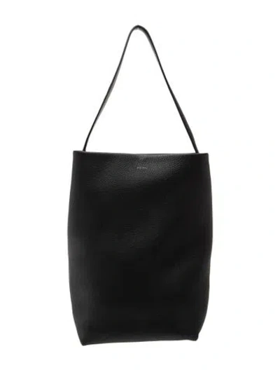 Pre-owned The Row Leather N/s Park Tote Large In Black