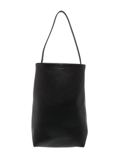 Pre-owned The Row Leather N/s Park Tote Large In Black