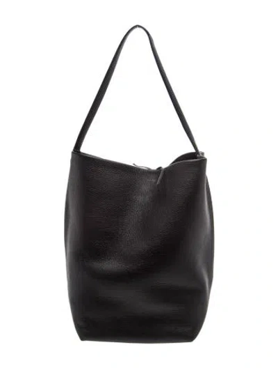 Pre-owned The Row Leather N/s Park Tote Large In Black