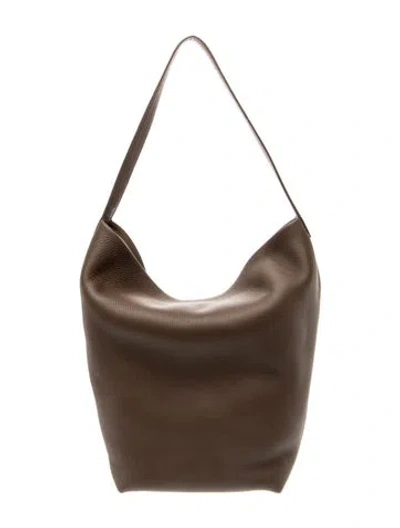 Pre-owned The Row Leather N/s Park Tote Large In Brown