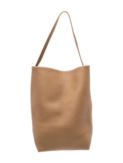 Pre-owned The Row Leather N/s Park Tote Large In Brown