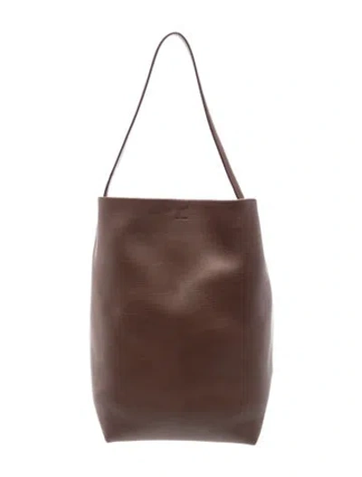 Pre-owned The Row Leather N/s Park Tote Large In Brown