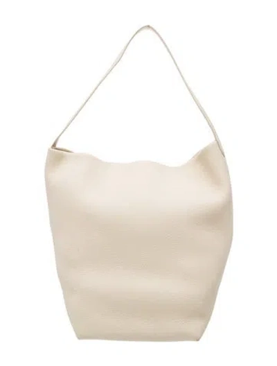 Pre-owned The Row Leather N/s Park Tote Large In Neutral