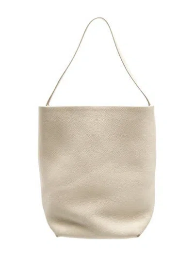 Pre-owned The Row Leather N/s Park Tote Large In Neutral